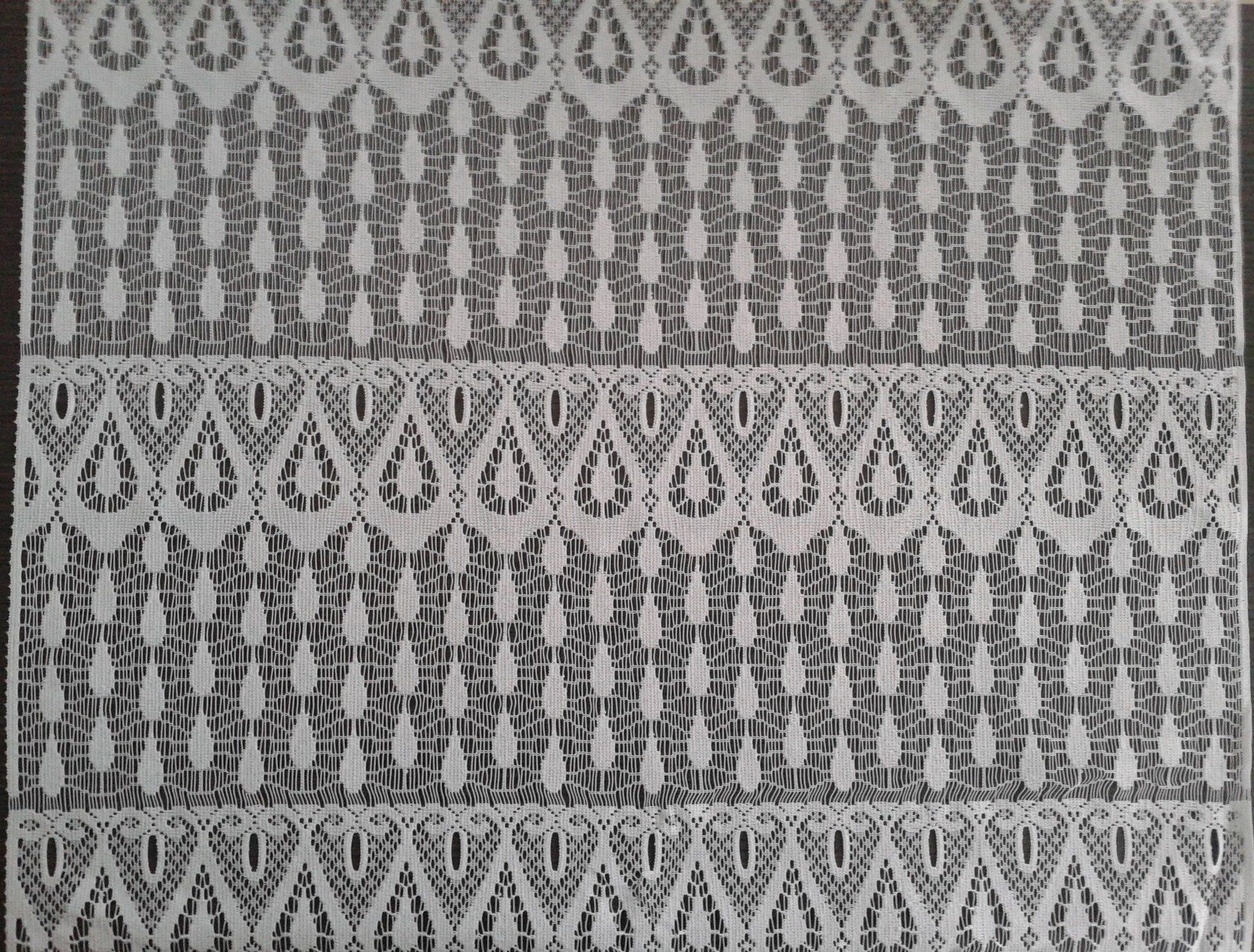 Rideau brise-vue blanc motif Gouttes (Zoom)