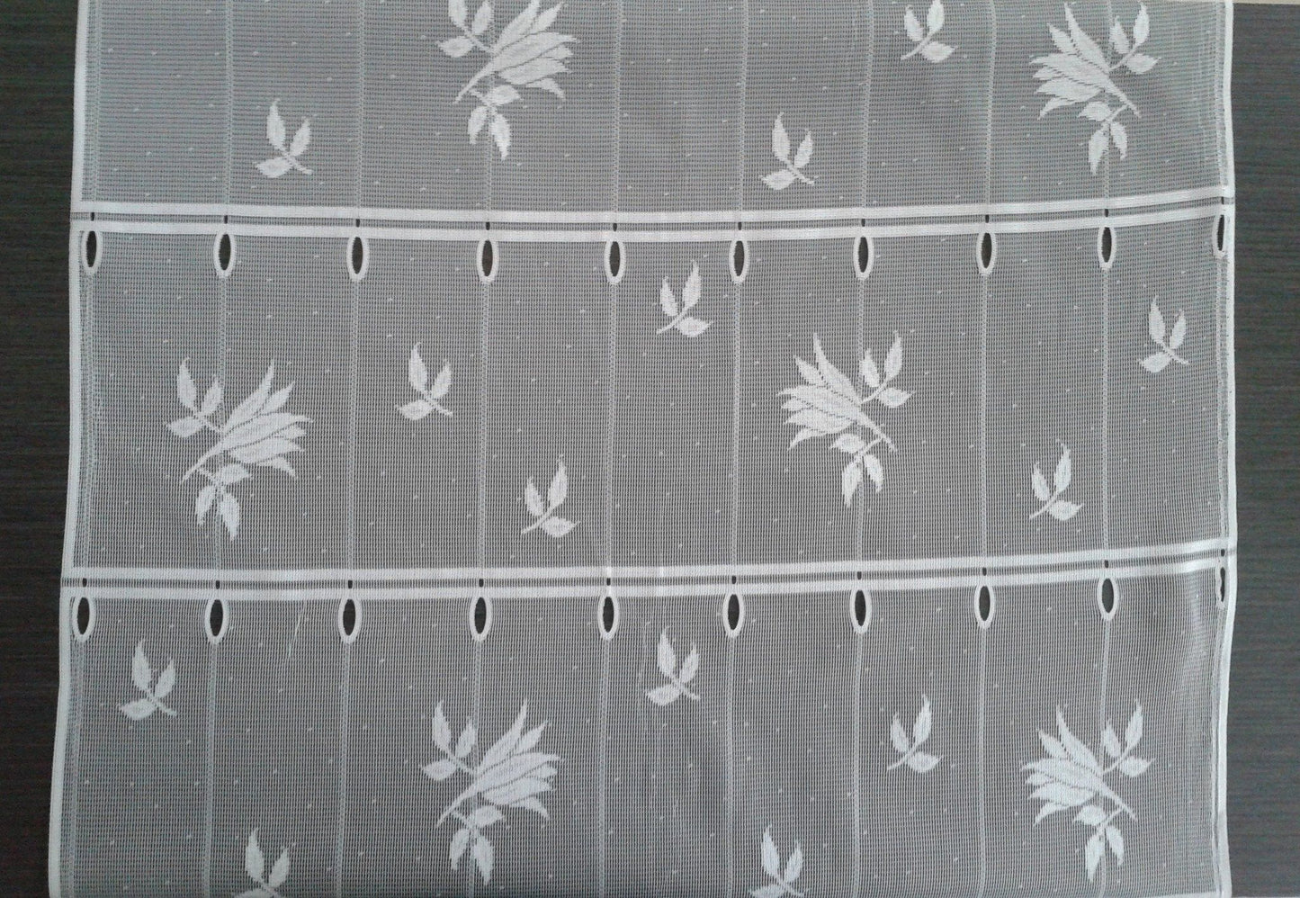 Rideau brise-vue blanc motif Lys