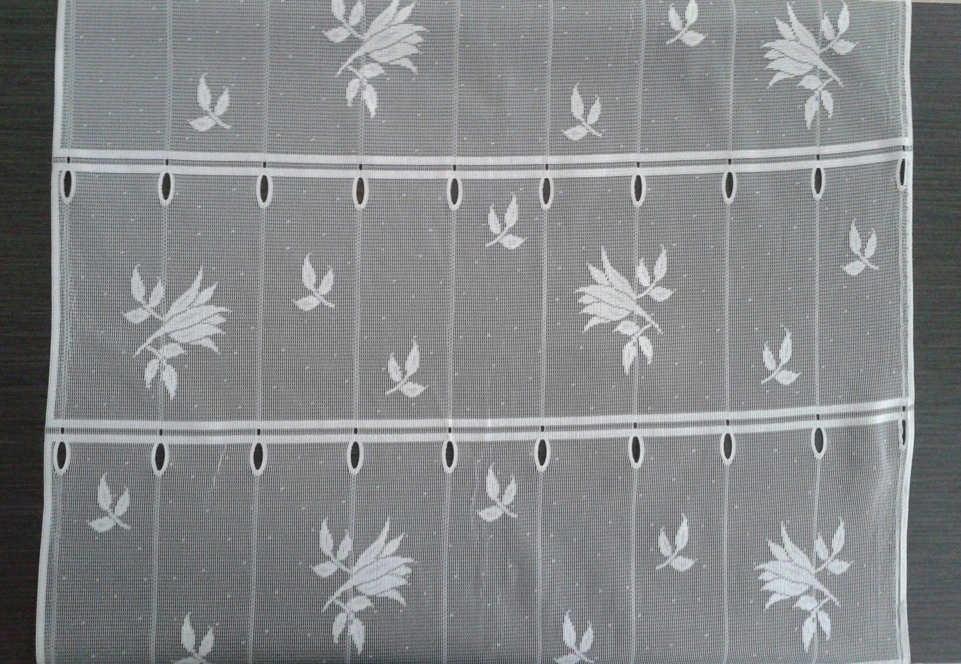 Rideau brise-vue blanc motif Lys