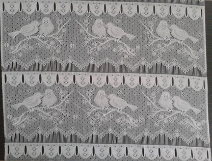 Rideau brise-vue blanc motif Moineaux