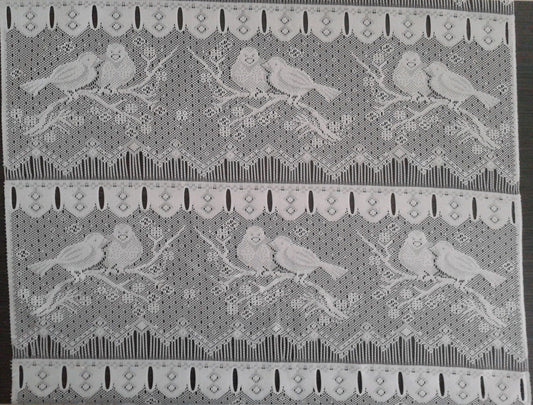 Rideau brise-vue blanc motif Moineaux
