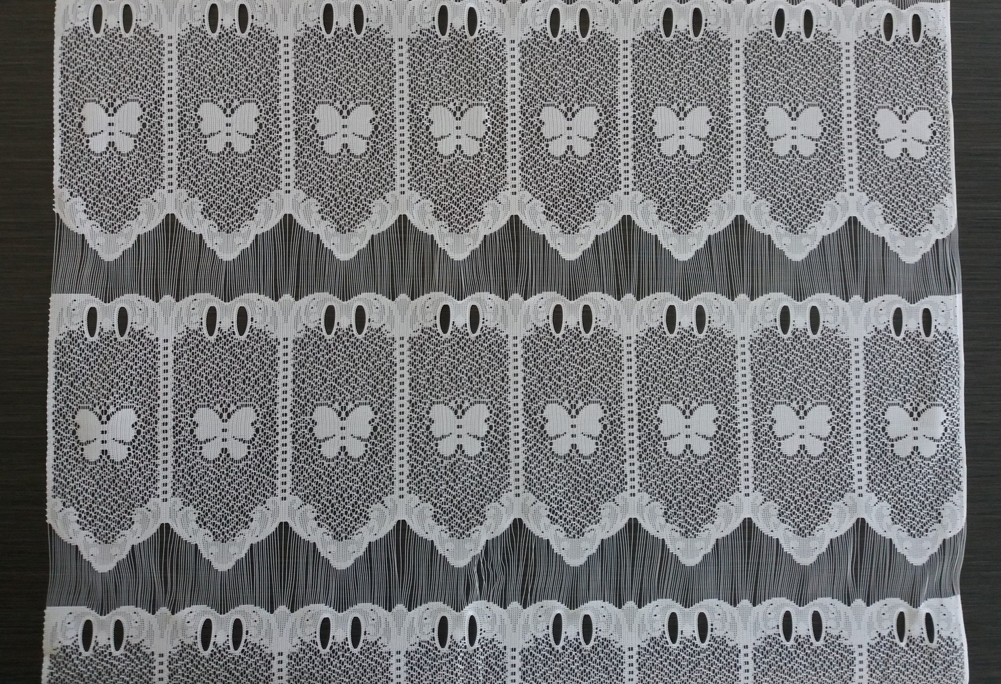 Rideau brise-vue blanc motif Petits papillons