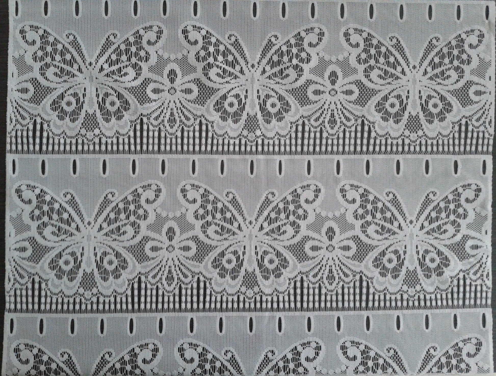 Rideau brise-vue blanc motif Stella (Zoom)