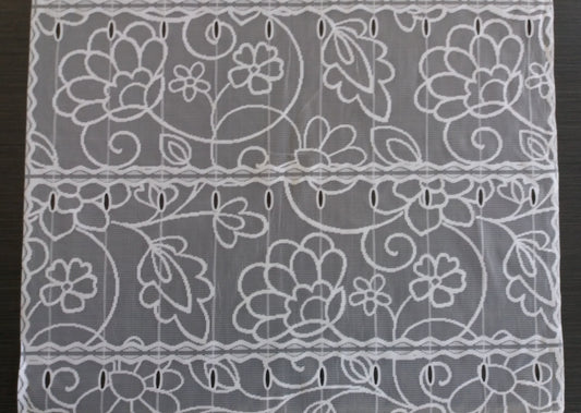 Rideau brise-vue blanc motif Jardin