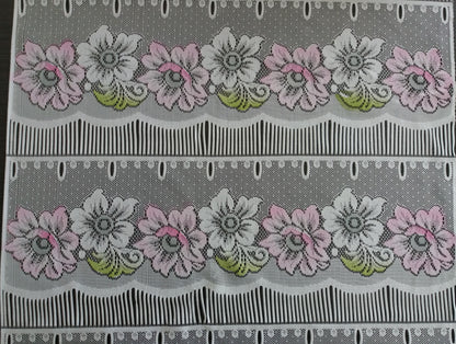 Rideau modulable coloré 60 cm de largeur motif Floralie
