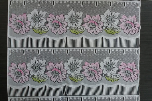 Rideau modulable coloré 60 cm de largeur motif Floralie