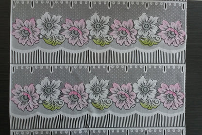 Rideau modulable coloré 60 cm de largeur motif Floralie