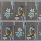 Rideau modulable coloré 60 cm de largeur motif Lydie bleu