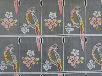 Rideau modulable coloré 60 cm de largeur motif Lydie rose