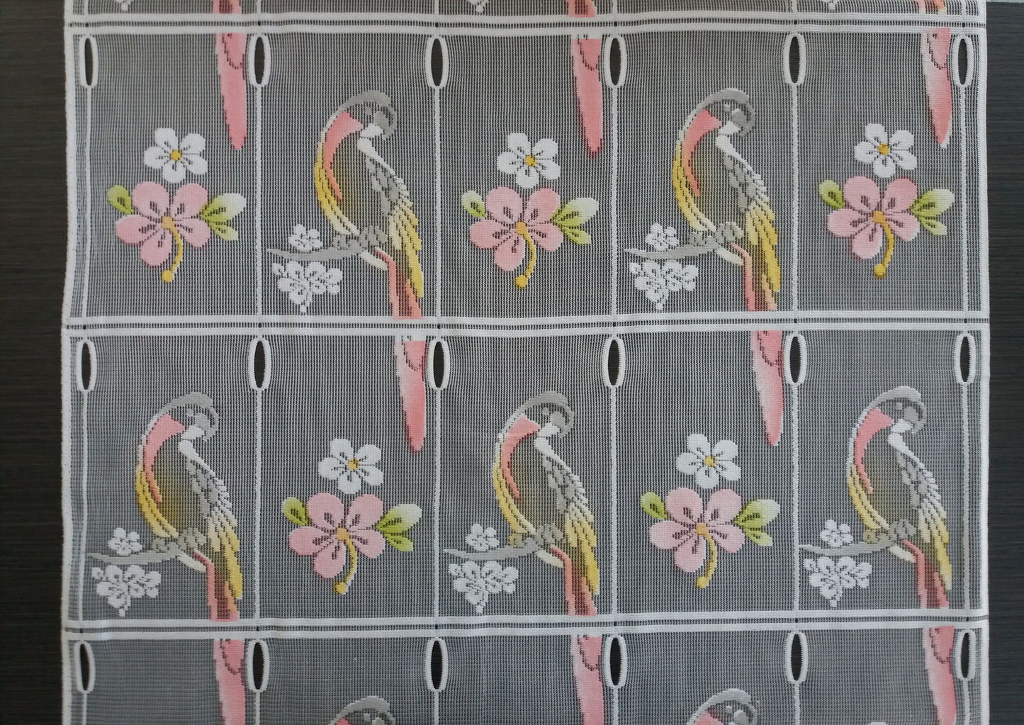 Rideau modulable coloré 60 cm de largeur motif Lydie rose