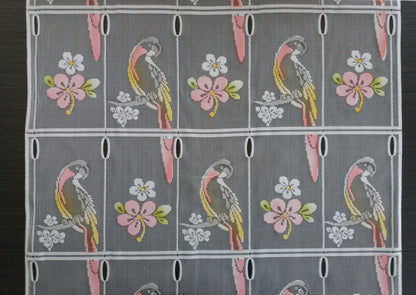Rideau modulable coloré 60 cm de largeur motif Lydie rose