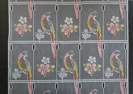 Rideau modulable coloré 60 cm de largeur motif Lydie rose