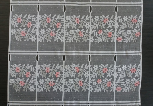 Rideau modulable coloré 60 cm de largeur motif Melody rose