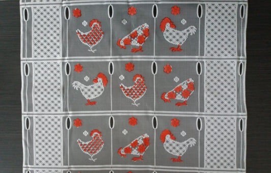 Rideau modulable coloré 60 cm de largeur motif Picorette