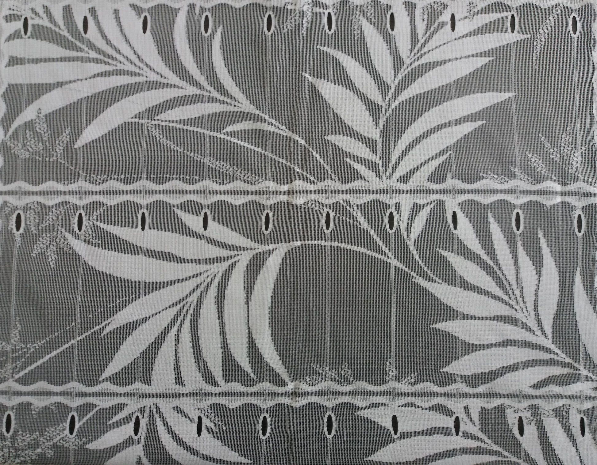 Rideau brise-vue blanc motif Bambou - zoom