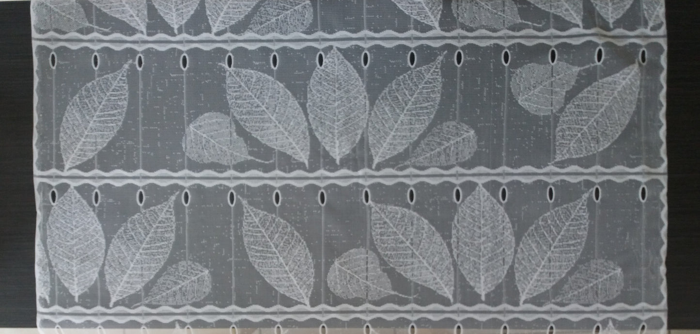 Rideau modulable blanc 90 cm de largeur motif Automne