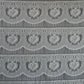 Rideau modulable blanc 90 cm de largeur motif Cœur floral