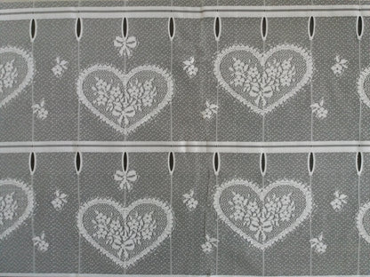 Rideau modulable blanc 90 cm de largeur motif Cupidon