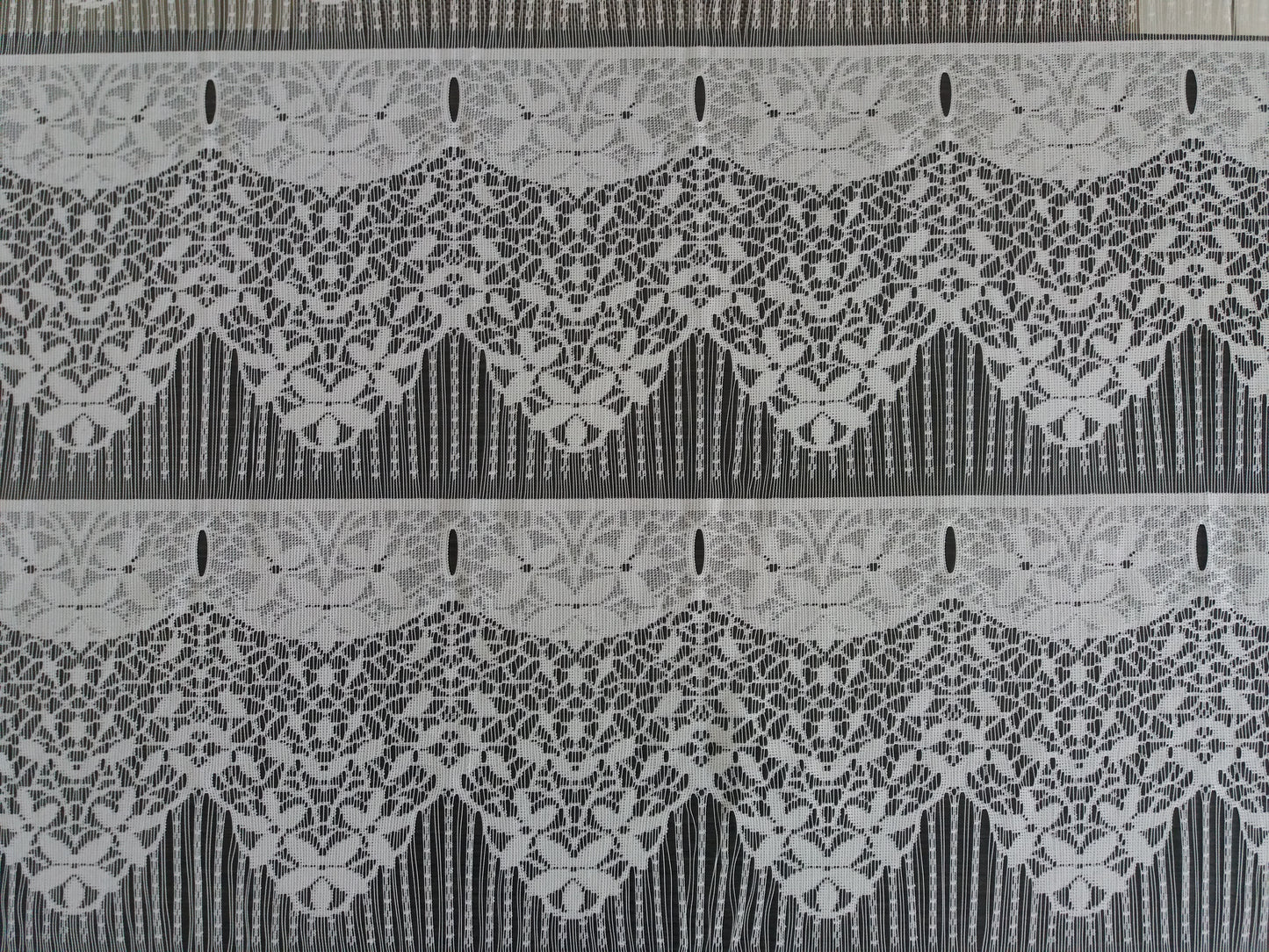 Rideau modulable blanc 90 cm de largeur motif Jeanette