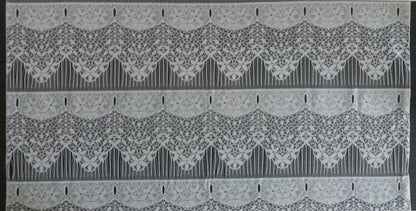 Rideau modulable blanc 90 cm de largeur motif Jeanette
