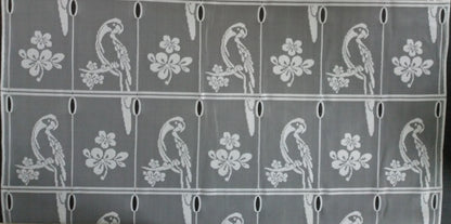 Rideau modulable blanc 90 cm de largeur motif Lydie