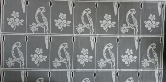 Rideau modulable blanc 90 cm de largeur motif Lydie