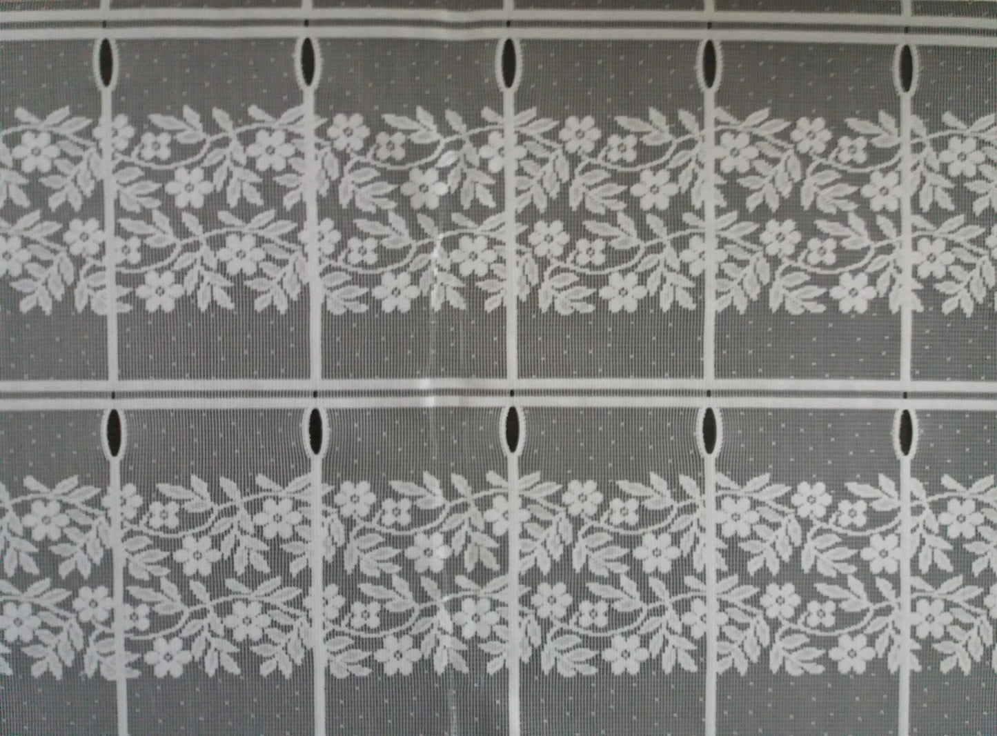 Rideau modulable blanc 90 cm de largeur motif Melody