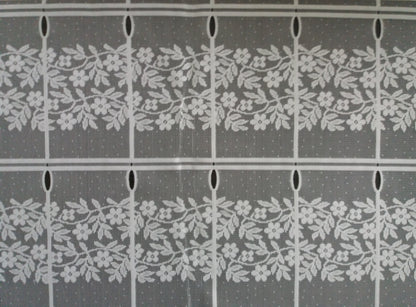 Rideau modulable blanc 90 cm de largeur motif Melody