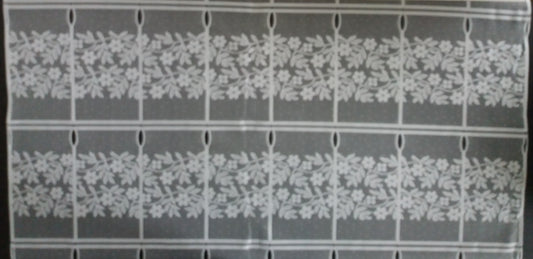 Rideau modulable blanc 90 cm de largeur motif Melody
