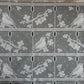 Rideau modulable blanc 90 cm de largeur motif Mesange