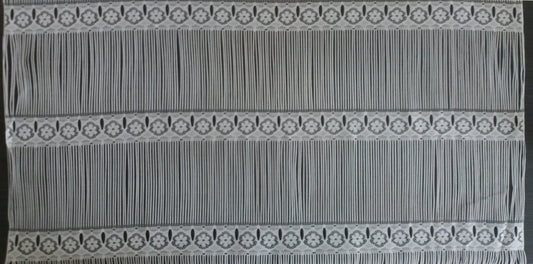 Rideau modulable blanc 90 cm de largeur motif Olga