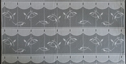 Rideau modulable blanc 90 cm de largeur motif Roseau