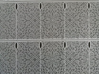 Rideau modulable blanc 90 cm de largeur motif Valou