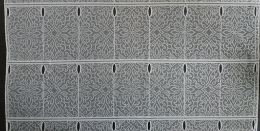 Rideau modulable blanc 90 cm de largeur motif Valou