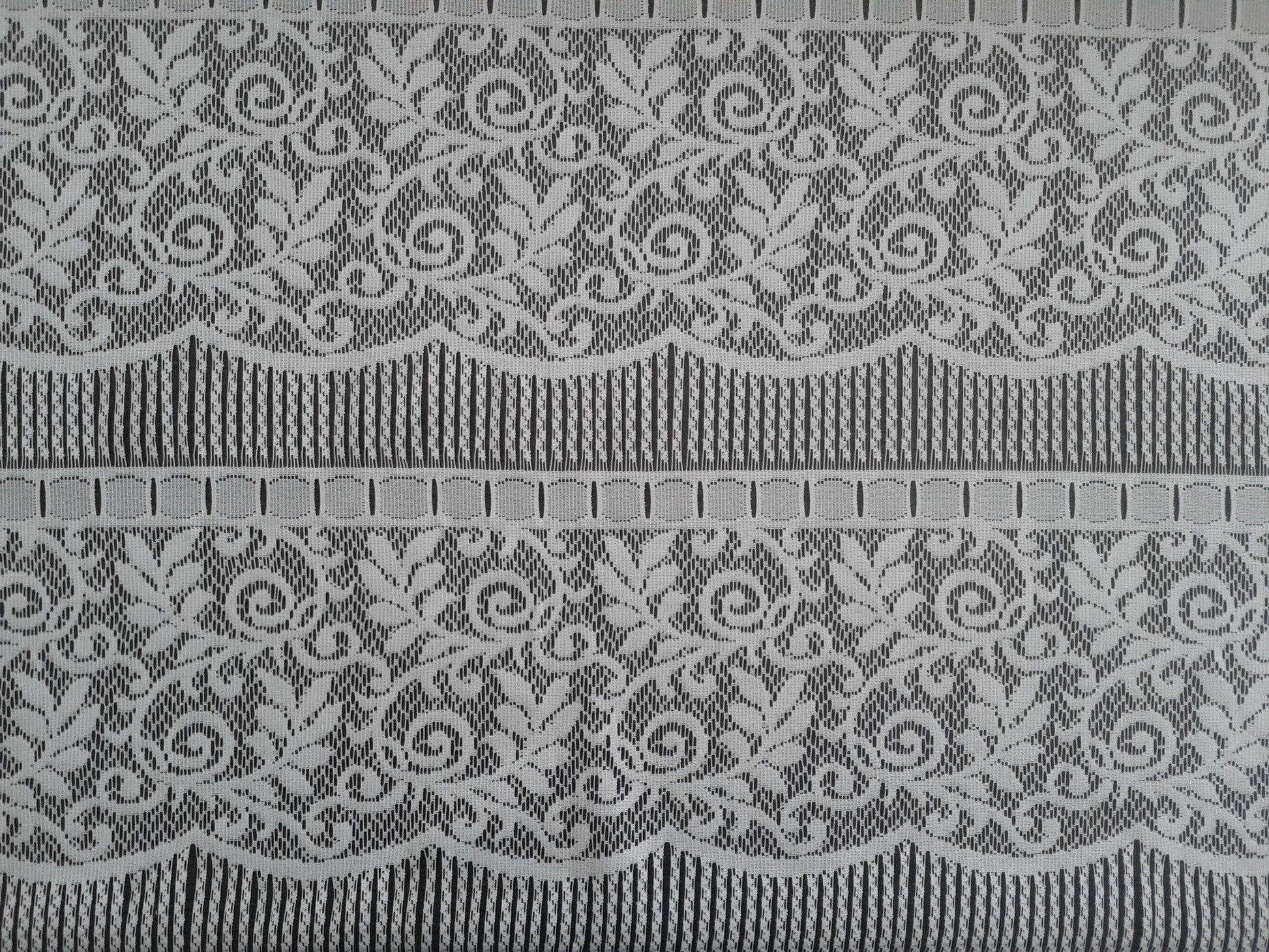 Rideau voilage blanc motif Arabesque (Zoom)