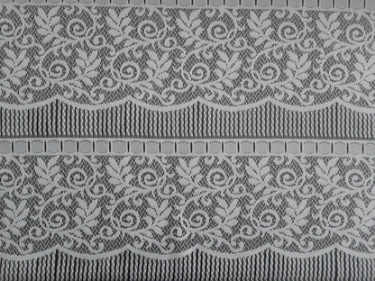 Rideau voilage blanc motif Arabesque (Zoom)