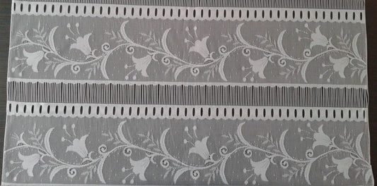 Rideau voilage blanc motif Clochettes