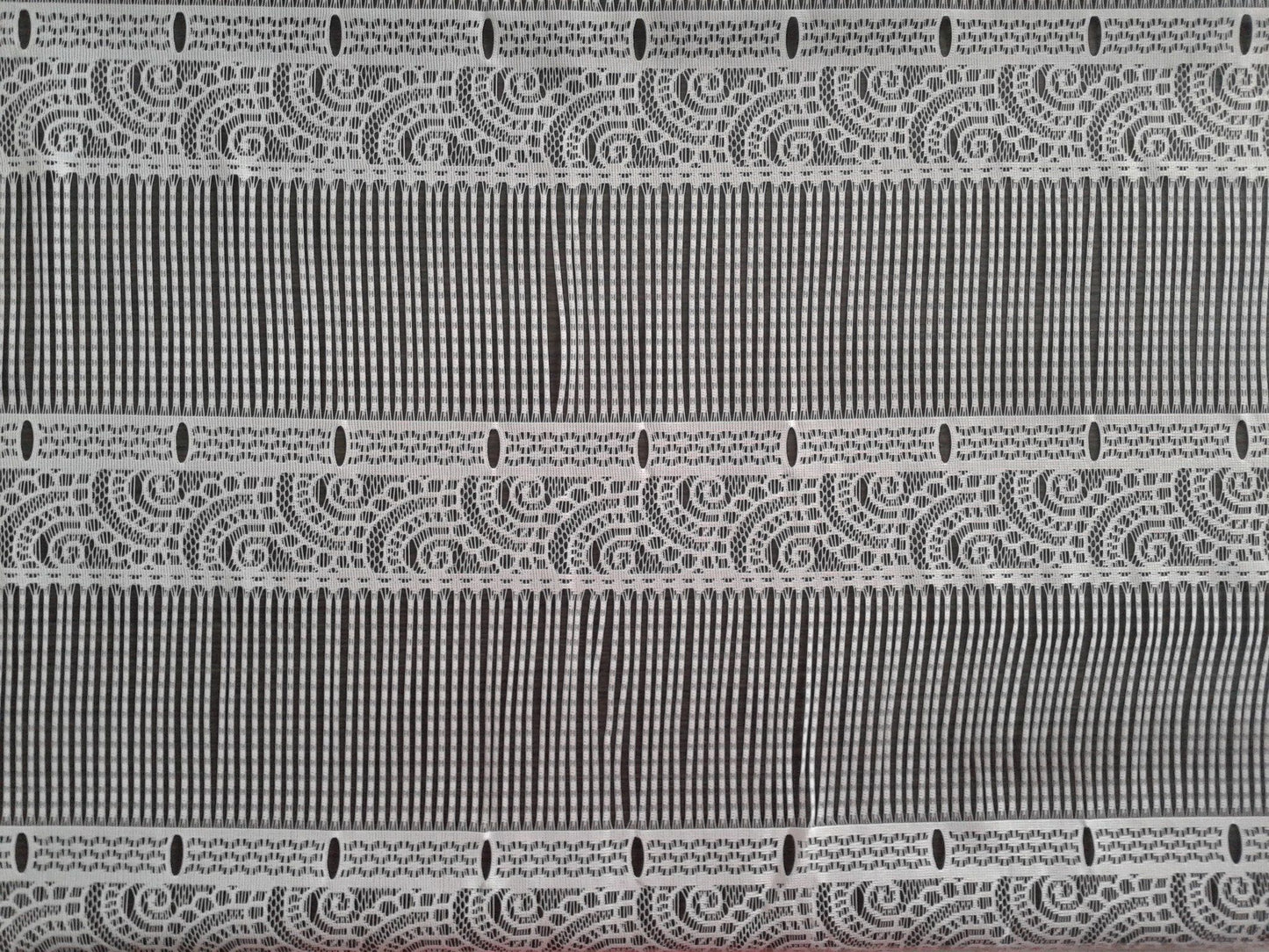 Rideau voilage blanc motif Coquilles (Zoom)