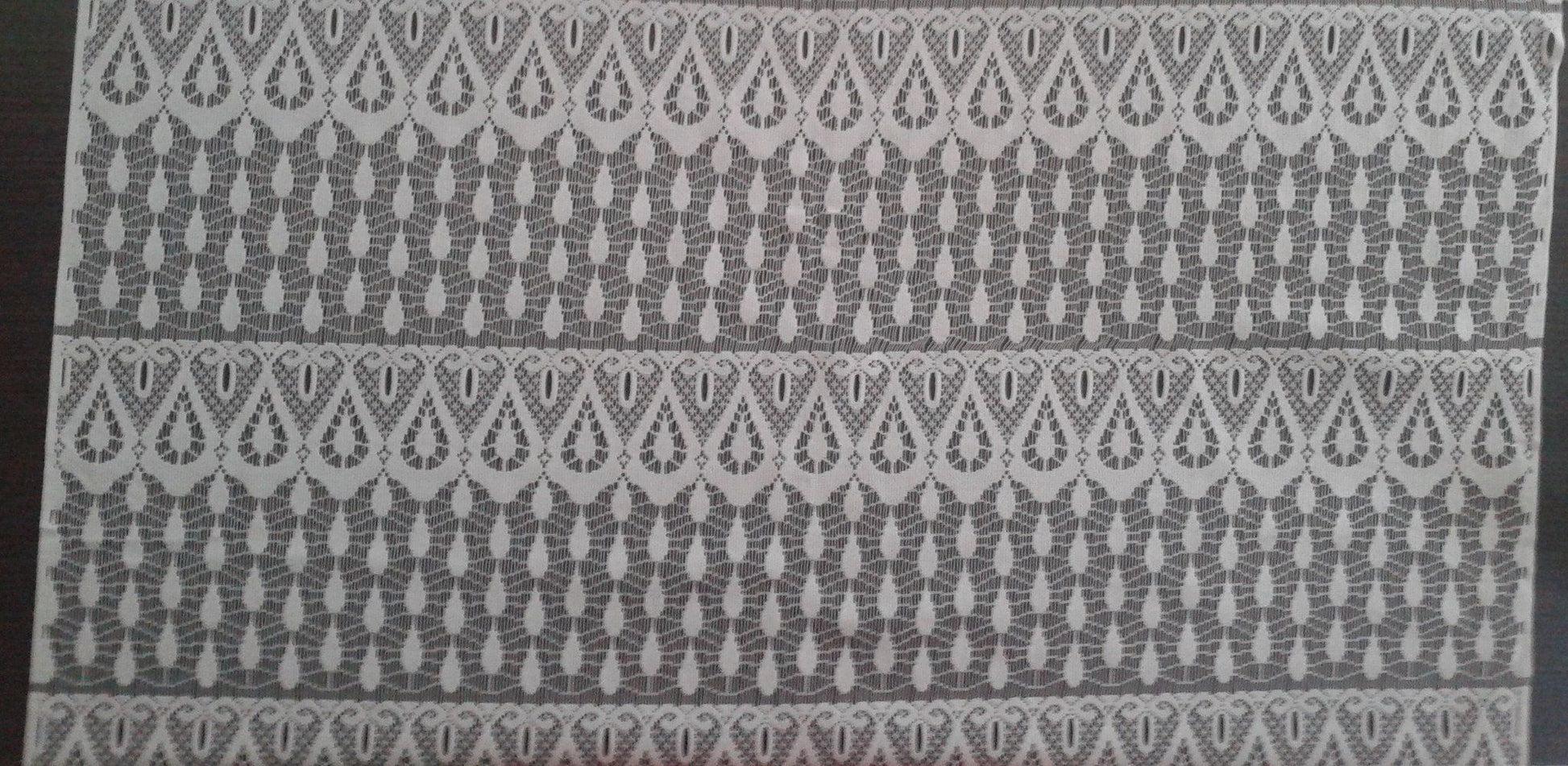 Rideau voilage blanc motif Gouttes