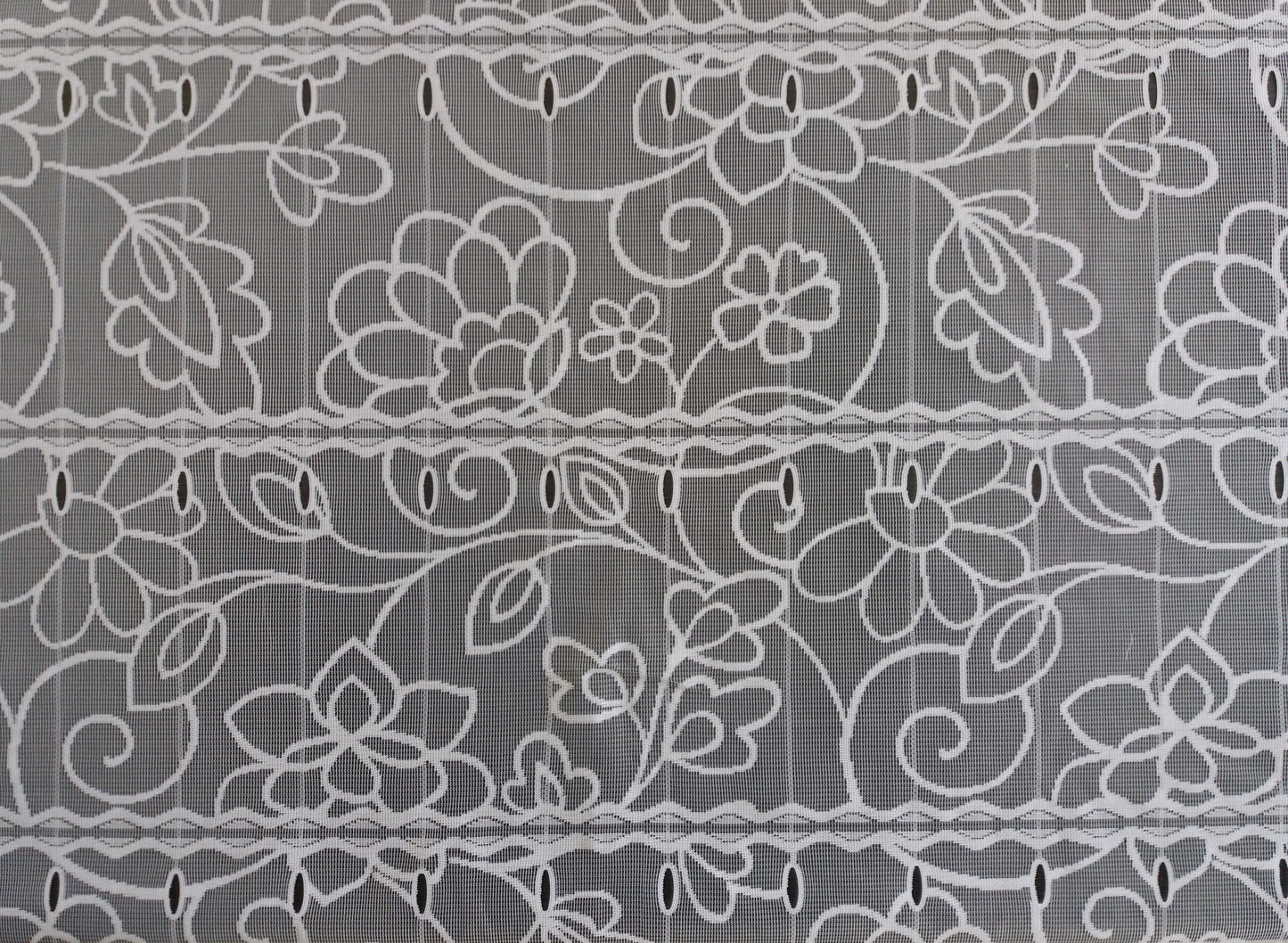 Rideau voilage blanc motif Jardin (Zoom)
