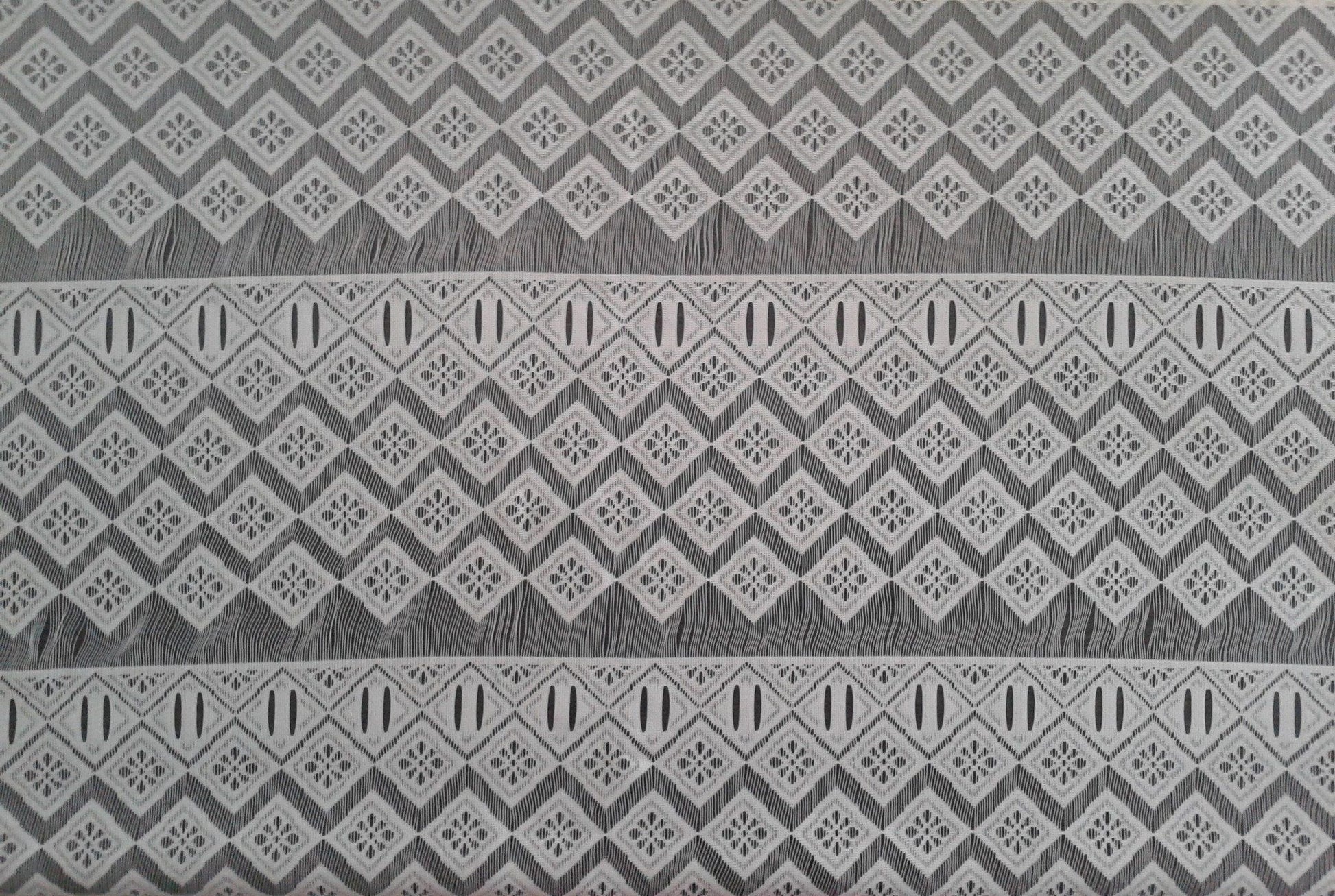 Rideau voilage blanc motif Linae (Zoom)