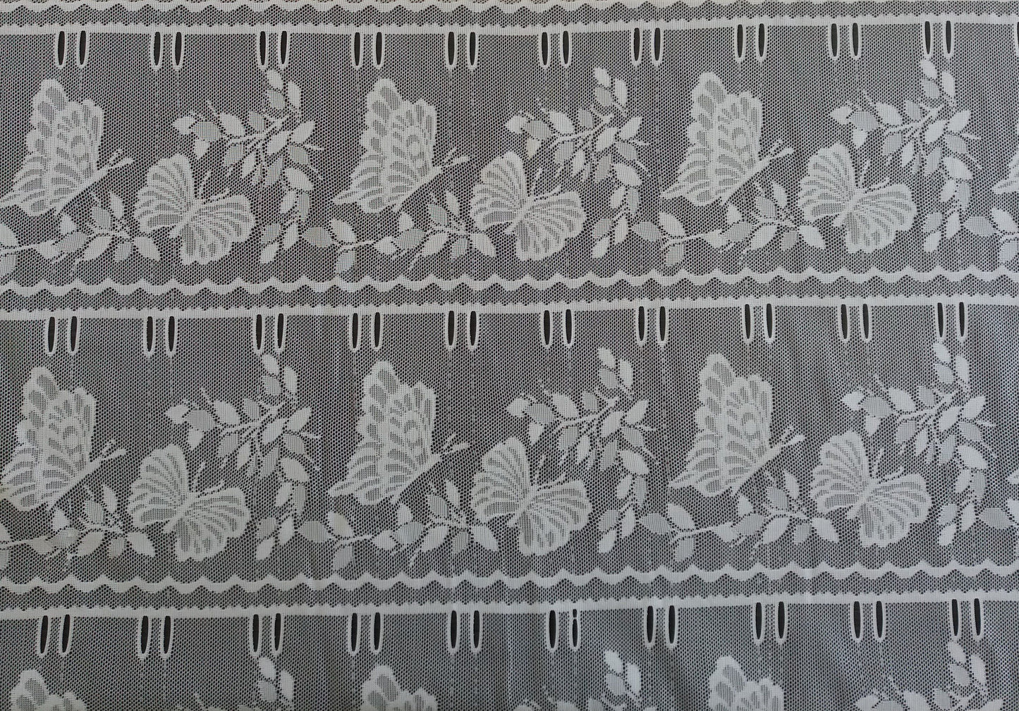 Rideau voilage blanc motif Papillone (Zoom)