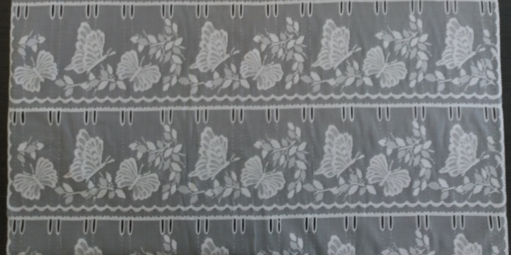 Rideau voilage blanc motif Papillone