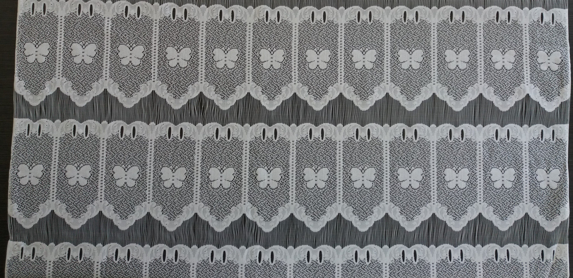 Rideau voilage blanc motif Petits papillons