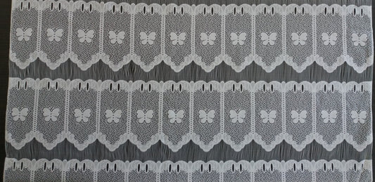 Rideau voilage blanc motif Petits papillons