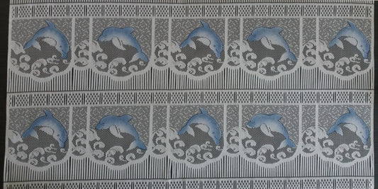 Rideau modulable coloré 90 cm de largeur motif Flipper