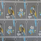 Rideau modulable coloré 90 cm de largeur motif Lydie bleu