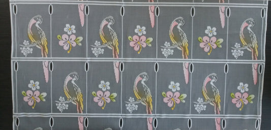 Rideau modulable coloré 90 cm de largeur motif Lydie rose