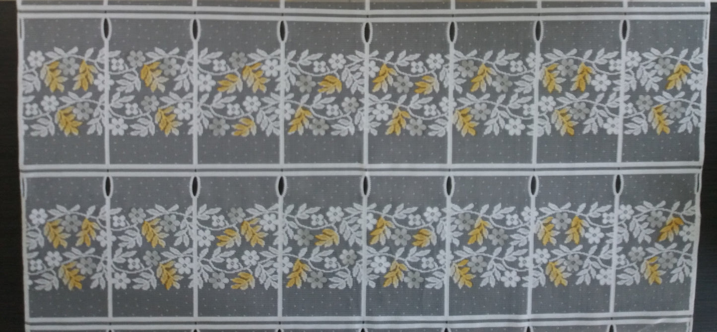 Rideau modulable coloré 90 cm de largeur motif Melody orange