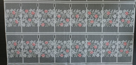 Rideau modulable coloré 90 cm de largeur motif Melody rose